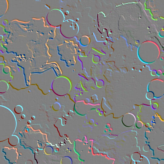 An abstract composition in calm colours.